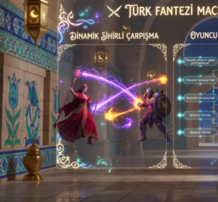 Nnexyra'nın öne çıkan oyun özelliklerini temsil eden görsel vurgular