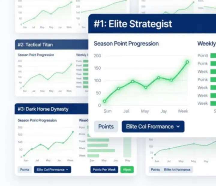 Podsumowanie sezonowego rankingu fantasy sport z kluczowymi statystykami liderów